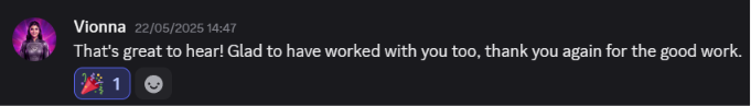 Astrocade: “Glad to have worked with you”